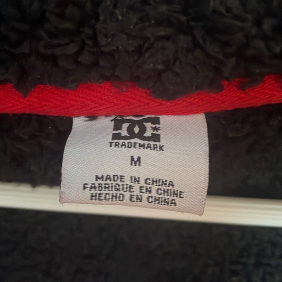 Red and black plaid DC zip up hoodie - Picture 3 of 3